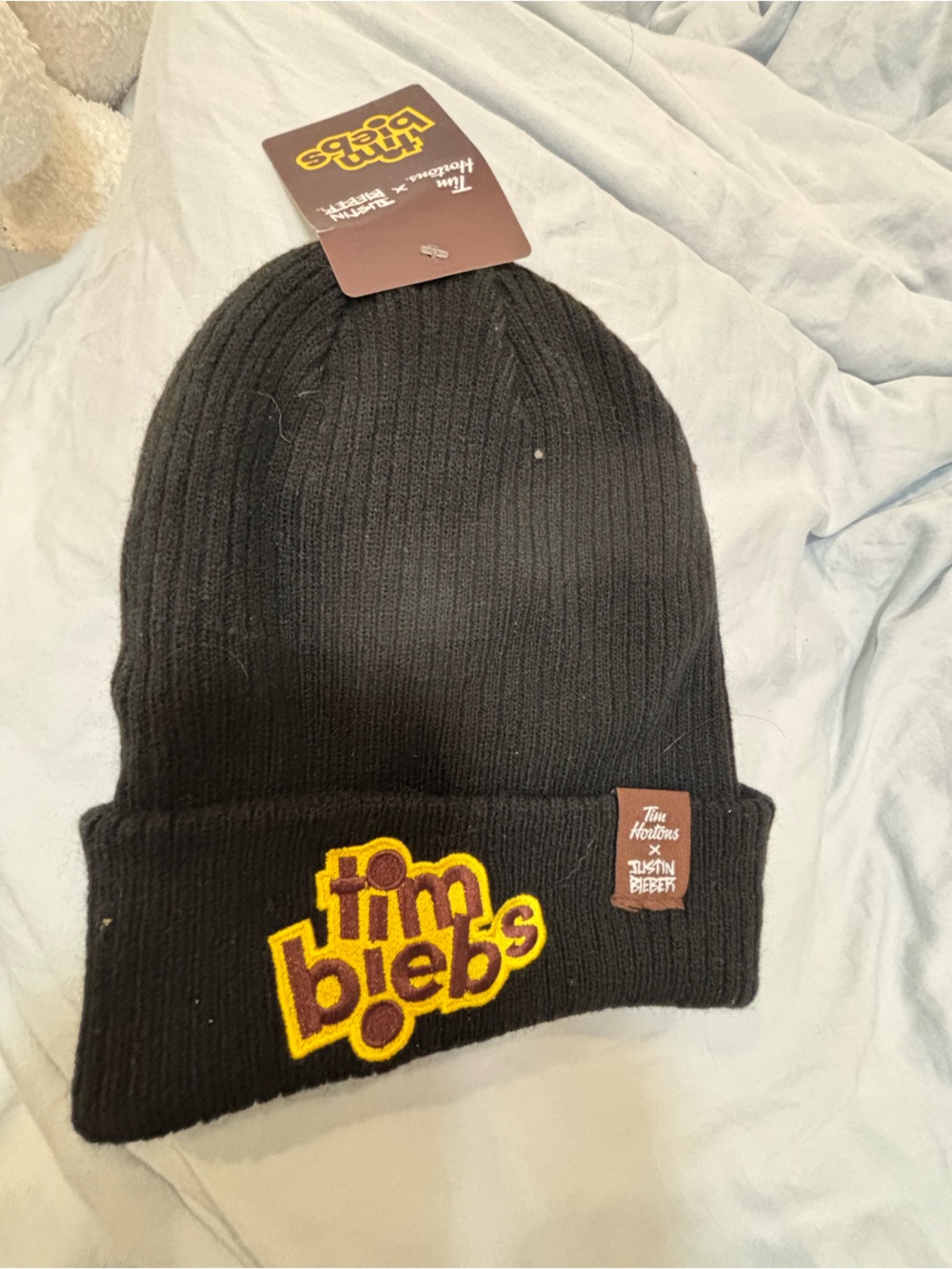 Black Beanie - 'Timblebs' Logo. Justin Beiber